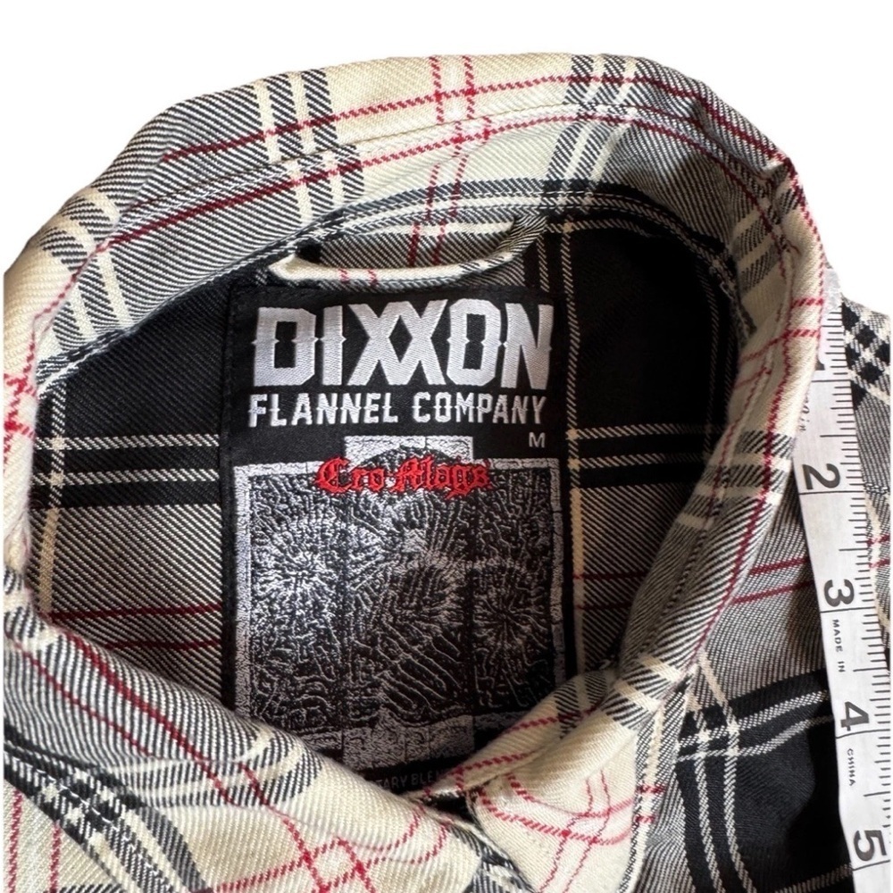 NWOT Dixxon Flannel Long Sleeve Shirt "Cro Mags" Alpha Omega Woman’s Medium - Picture 3 of 7